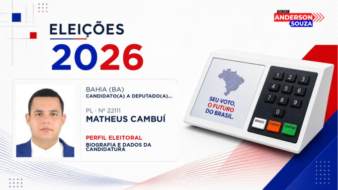 Matheus Cambuí — Eleições 2026: quem é Matheus Cambuí, candidato(a) a deputado(a) estadual na Bahia