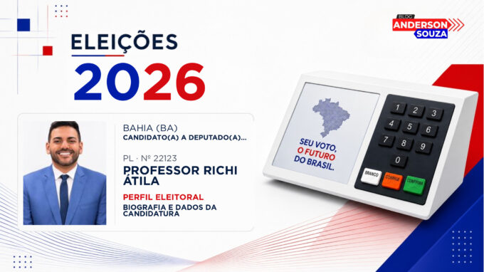 Professor Richi Átila — Eleições 2026: quem é Professor Richi Átila, candidato(a) a deputado(a) estadual na Bahia