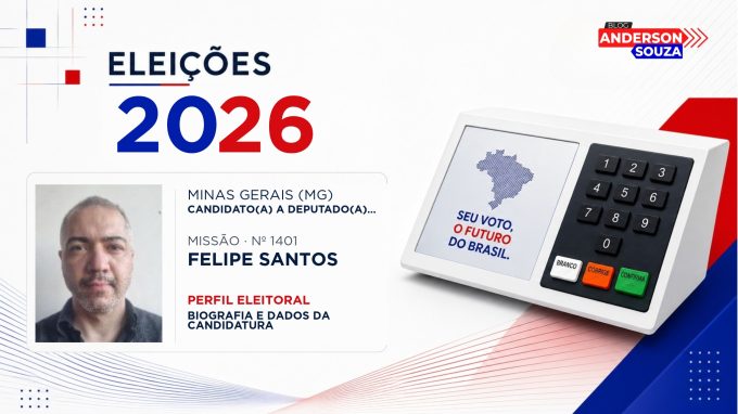 Felipe Santos — Eleições 2026: quem é Felipe Santos, candidato(a) a deputado(a) federal por Minas Gerais