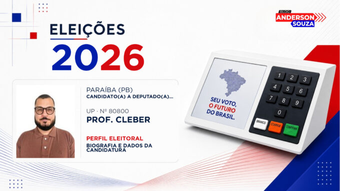 Prof. Cleber — Eleições 2026: quem é Prof. Cleber, candidato(a) a deputado(a) estadual na Paraíba