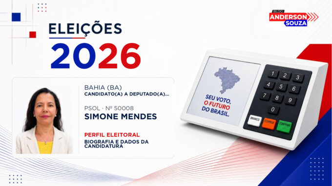 Simone Mendes — Eleições 2026: quem é Simone Mendes, candidato(a) a deputado(a) estadual na Bahia