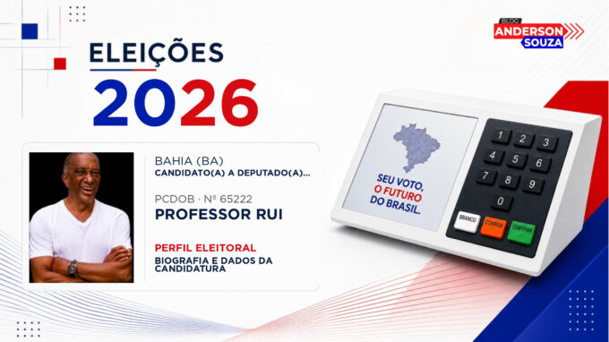Professor Rui — Eleições 2026: quem é Professor Rui, candidato(a) a deputado(a) estadual na Bahia