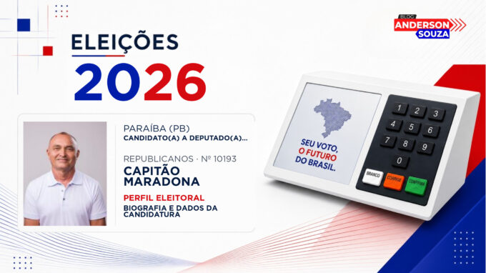 Capitão Maradona — Eleições 2026: quem é Capitão Maradona, candidato(a) a deputado(a) estadual na Paraíba