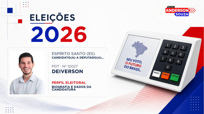 Deiverson — Eleições 2026: quem é Deiverson, candidato(a) a deputado(a) estadual no Espírito Santo