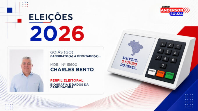 Charles Bento — Eleições 2026: quem é Charles Bento, candidato(a) a deputado(a) estadual em Goiás