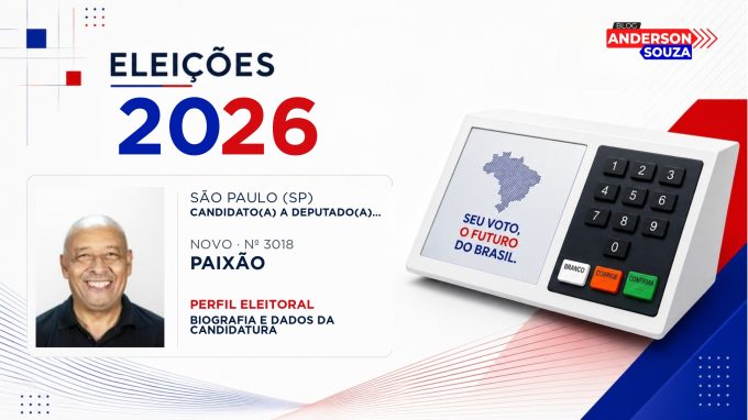 Paixão — Eleições 2026: quem é Paixão, candidato(a) a deputado(a) federal por São Paulo
