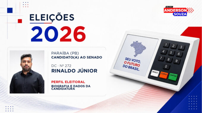 Rinaldo Júnior — Eleições 2026: quem é Rinaldo Júnior, candidato(a) ao Senado pela Paraíba