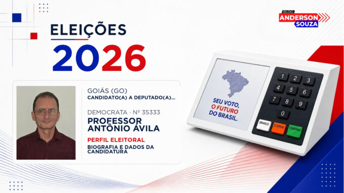Professor Antônio Ávila — Eleições 2026: quem é Professor Antônio Ávila, candidato(a) a deputado(a) estadual em Goiás