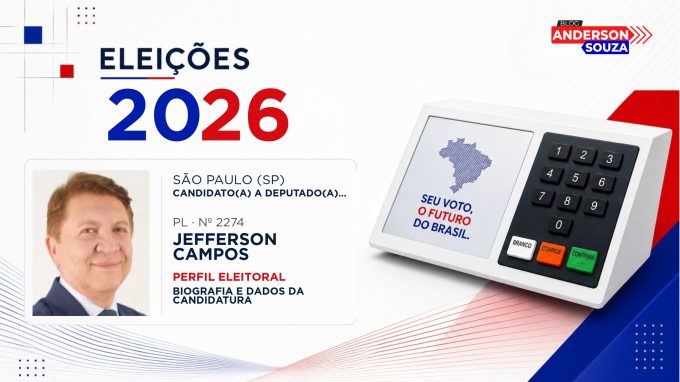 Jefferson Campos — Eleições 2026: quem é Jefferson Campos, candidato(a) a deputado(a) federal por São Paulo