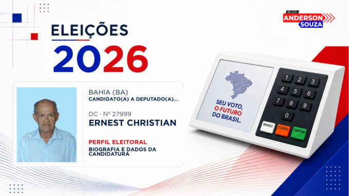 Ernest Christian — Eleições 2026: quem é Ernest Christian, candidato(a) a deputado(a) estadual na Bahia