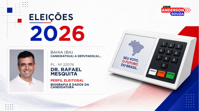 Dr. Rafael Mesquita — Eleições 2026: quem é Dr. Rafael Mesquita, candidato(a) a deputado(a) estadual na Bahia