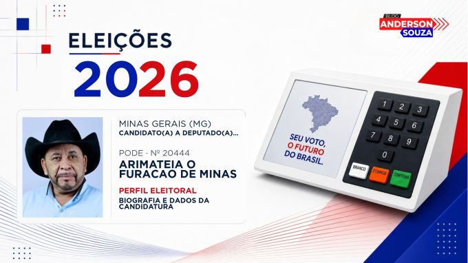 Arimateia O Furacao de Minas — Eleições 2026: quem é Arimateia O Furacao de Minas, candidato(a) a deputado(a) estadual em Minas Gerais