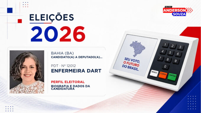 Enfermeira Dart — Eleições 2026: quem é Enfermeira Dart, candidato(a) a deputado(a) estadual na Bahia