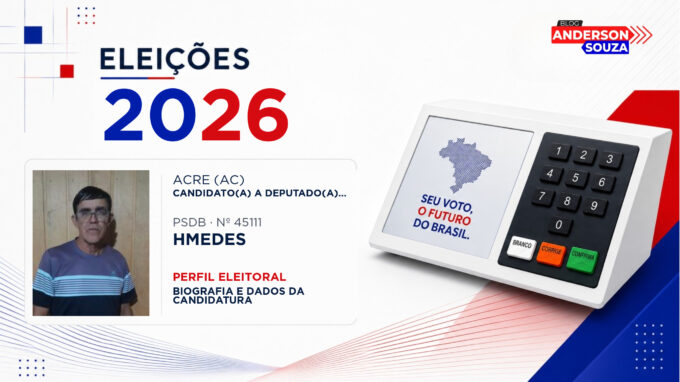 Hmedes — Eleições 2026: quem é Hmedes, candidato(a) a deputado(a) estadual no Acre
