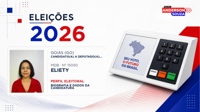 Eliety — Eleições 2026: quem é Eliety, candidato(a) a deputado(a) estadual em Goiás