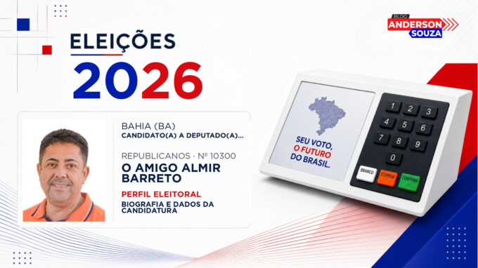 O Amigo Almir Barreto — Eleições 2026: quem é O Amigo Almir Barreto, candidato(a) a deputado(a) estadual na Bahia