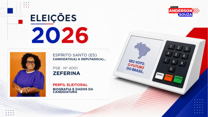 Zeferina — Eleições 2026: quem é Zeferina, candidato(a) a deputado(a) federal pelo Espírito Santo