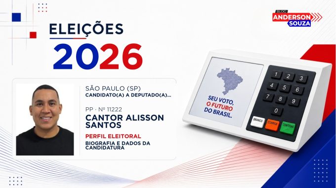 Cantor Alisson Santos — Eleições 2026: quem é Cantor Alisson Santos, candidato(a) a deputado(a) estadual em São Paulo