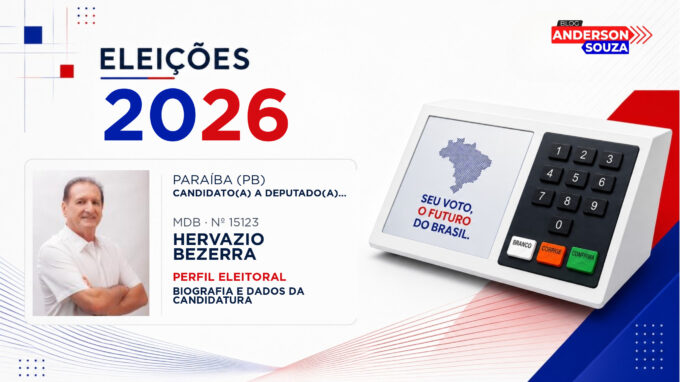 Hervazio Bezerra — Eleições 2026: quem é Hervazio Bezerra, candidato(a) a deputado(a) estadual na Paraíba