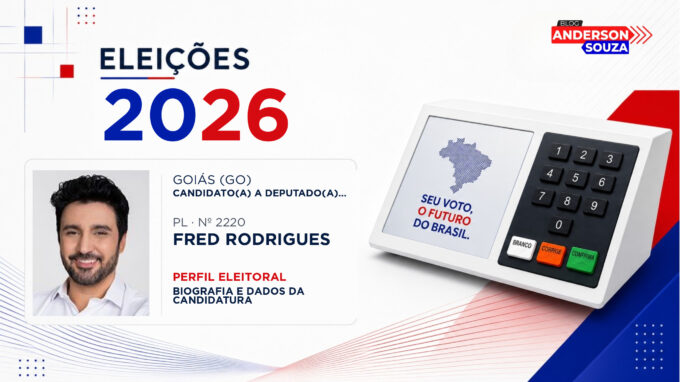 Fred Rodrigues — Eleições 2026: quem é Fred Rodrigues, candidato(a) a deputado(a) federal por Goiás