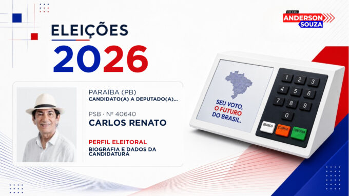 Carlos Renato — Eleições 2026: quem é Carlos Renato, candidato(a) a deputado(a) estadual na Paraíba