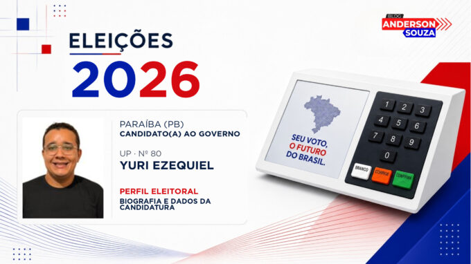 Yuri Ezequiel — Eleições 2026: quem é Yuri Ezequiel, candidato(a) ao Governo da Paraíba