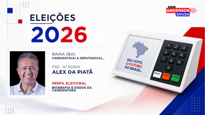 Alex da Piatã — Eleições 2026: quem é Alex da Piatã, candidato(a) a deputado(a) estadual na Bahia