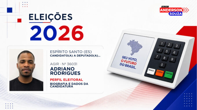 Adriano Rodrigues — Eleições 2026: quem é Adriano Rodrigues, candidato(a) a deputado(a) estadual no Espírito Santo