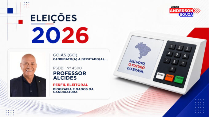 Professor Alcides — Eleições 2026: quem é Professor Alcides, candidato(a) a deputado(a) federal por Goiás