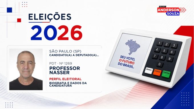 Professor Nasser — Eleições 2026: quem é Professor Nasser, candidato(a) a deputado(a) federal por São Paulo