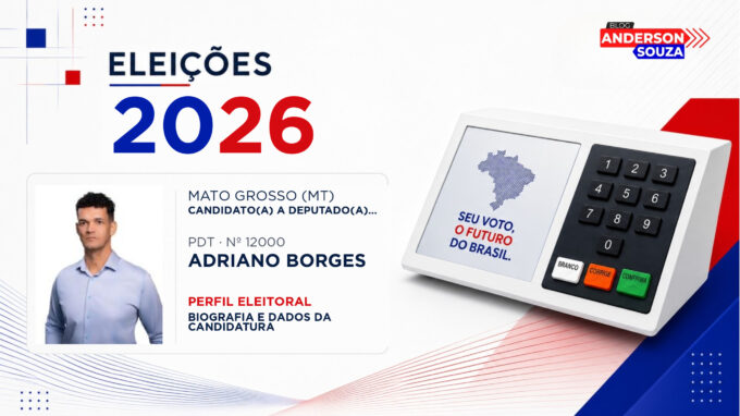 Adriano Borges — Eleições 2026: quem é Adriano Borges, candidato(a) a deputado(a) estadual em Mato Grosso
