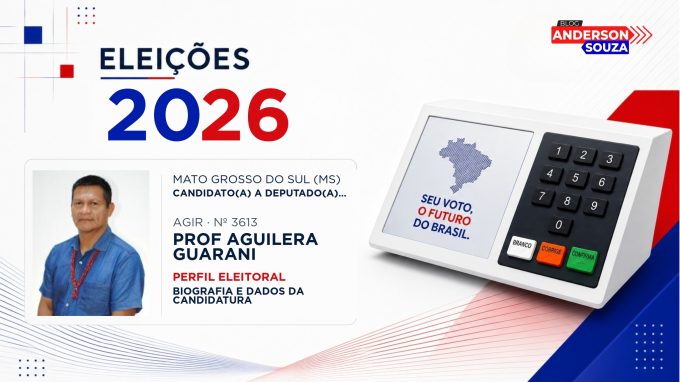 Prof Aguilera Guarani — Eleições 2026: quem é Prof Aguilera Guarani, candidato(a) a deputado(a) federal por Mato Grosso do Sul