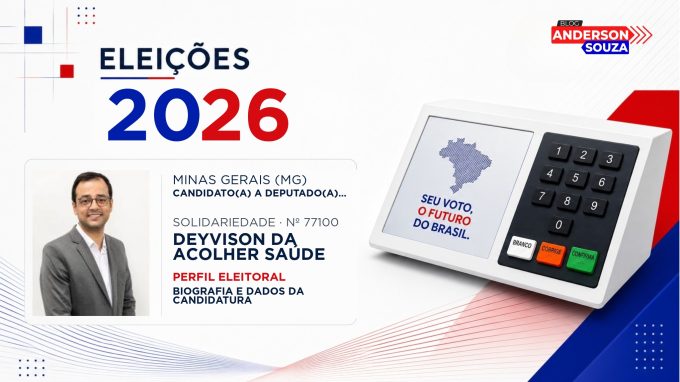 Deyvison da Acolher Saúde — Eleições 2026: quem é Deyvison da Acolher Saúde, candidato(a) a deputado(a) estadual em Minas Gerais