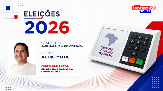 Audic Mota — Eleições 2026: quem é Audic Mota, candidato(a) a deputado(a) federal pelo Ceará