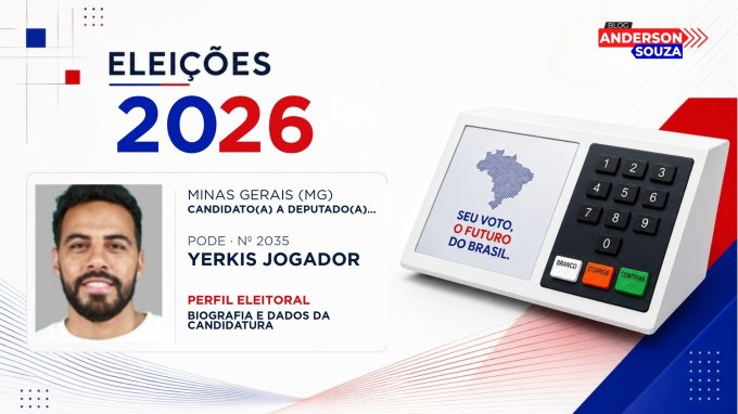Yerkis Jogador — Eleições 2026: quem é Yerkis Jogador, candidato(a) a deputado(a) federal por Minas Gerais