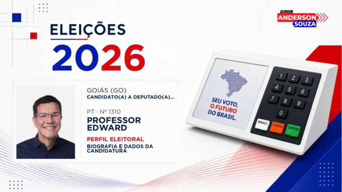 Professor Edward — Eleições 2026: quem é Professor Edward, candidato(a) a deputado(a) federal por Goiás
