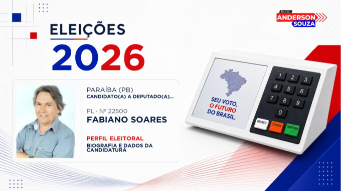 Fabiano Soares — Eleições 2026: quem é Fabiano Soares, candidato(a) a deputado(a) estadual na Paraíba