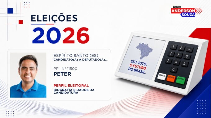 Peter — Eleições 2026: quem é Peter, candidato(a) a deputado(a) estadual no Espírito Santo