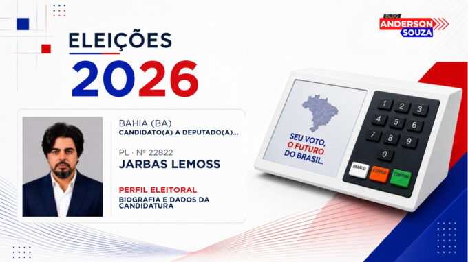 Jarbas Lemoss — Eleições 2026: quem é Jarbas Lemoss, candidato(a) a deputado(a) estadual na Bahia