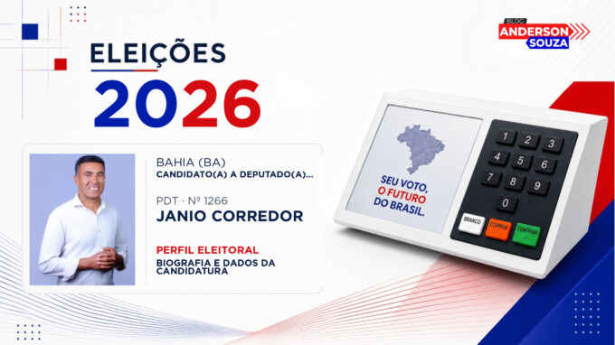 Janio Corredor — Eleições 2026: quem é Janio Corredor, candidato(a) a deputado(a) federal pela Bahia