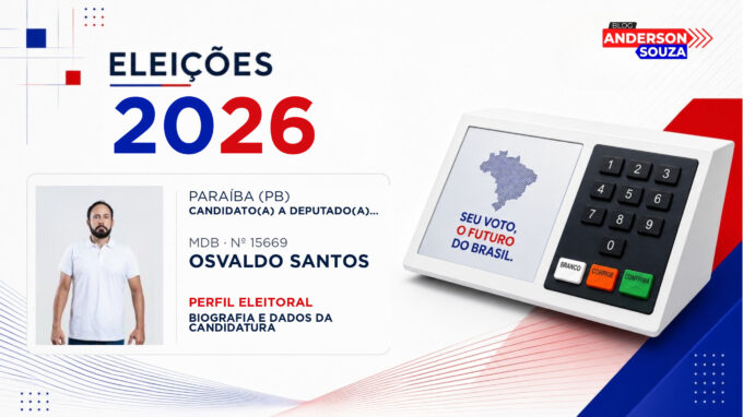 Osvaldo Santos — Eleições 2026: quem é Osvaldo Santos, candidato(a) a deputado(a) estadual na Paraíba