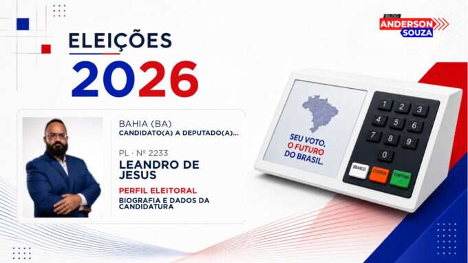 Leandro de Jesus — Eleições 2026: quem é Leandro de Jesus, candidato(a) a deputado(a) federal pela Bahia