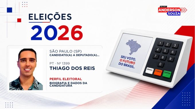 Thiago dos Reis — Eleições 2026: quem é Thiago dos Reis, candidato(a) a deputado(a) federal por São Paulo