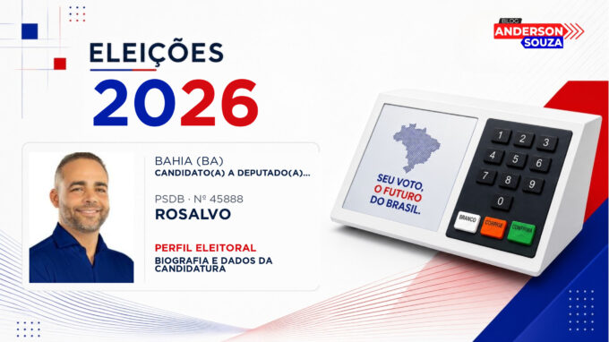 Rosalvo — Eleições 2026: quem é Rosalvo, candidato(a) a deputado(a) estadual na Bahia