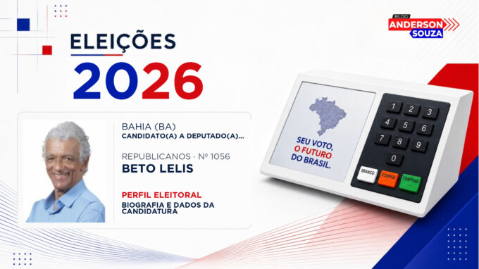 Beto Lelis — Eleições 2026: quem é Beto Lelis, candidato(a) a deputado(a) federal pela Bahia