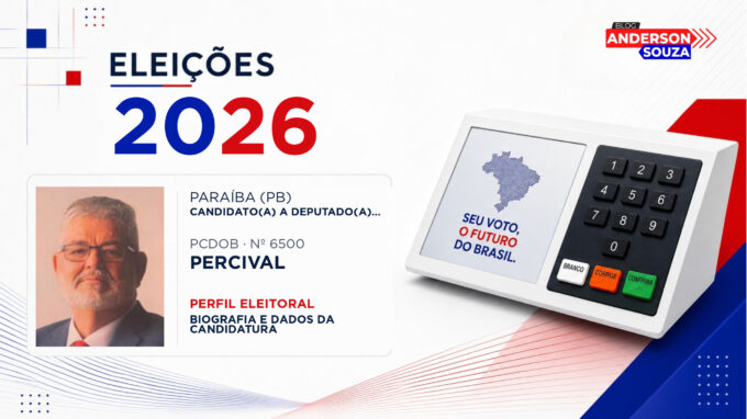 Percival — Eleições 2026: quem é Percival, candidato(a) a deputado(a) federal pela Paraíba