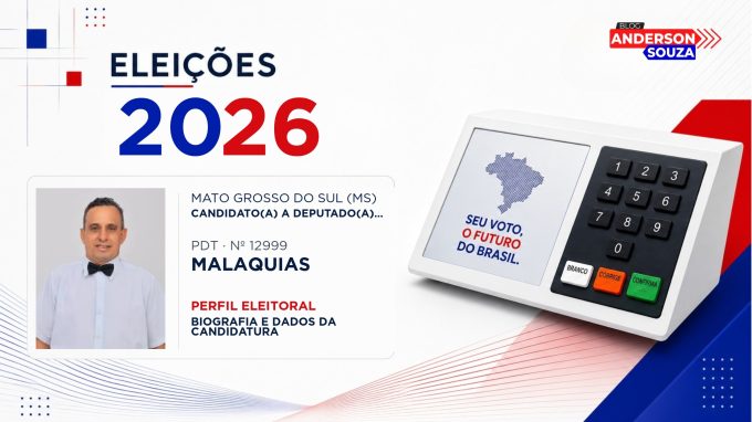 Malaquias — Eleições 2026: quem é Malaquias, candidato(a) a deputado(a) estadual em Mato Grosso do Sul