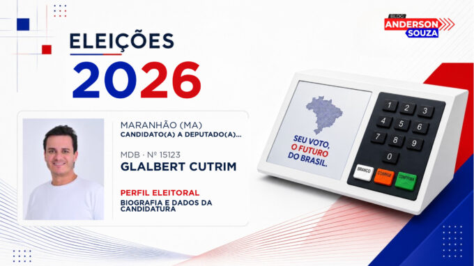 Glalbert Cutrim — Eleições 2026: quem é Glalbert Cutrim, candidato(a) a deputado(a) estadual no Maranhão