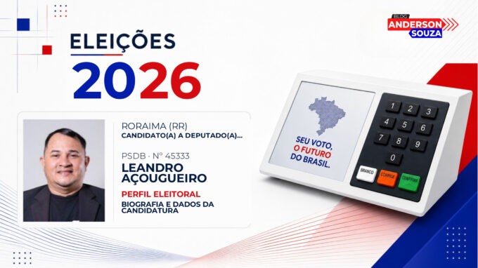 Leandro Açougueiro · Eleições 2026: quem é Leandro Açougueiro, candidato(a) a deputado(a) estadual em Roraima