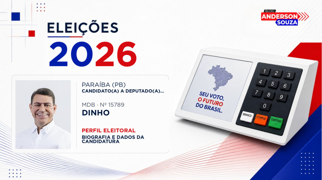 Dinho — Eleições 2026: quem é Dinho, candidato(a) a deputado(a) estadual na Paraíba